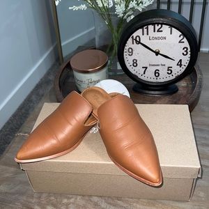 Lightly used camel color Madewell mules